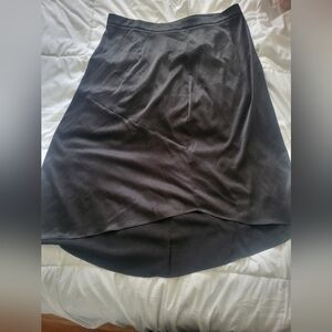 Silky Look Black Skirt